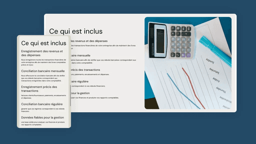 Aperçu du site web réalisé par b2web pour Gestion BJM